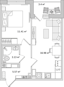 55,1 м², 2-комнатная квартира 14 250 000 ₽ - изображение 65