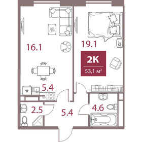 57,8 м², 2-комнатная квартира 25 990 000 ₽ - изображение 102