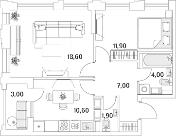 52,2 м², 2-комнатная квартира 8 550 000 ₽ - изображение 153
