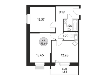 58 м², 2-комнатная квартира 8 700 000 ₽ - изображение 6