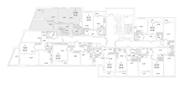 Квартира 77,2 м², 3-комнатная - изображение 2