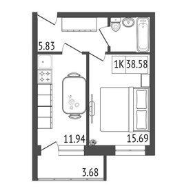 34 м², 1-комнатная квартира 4 950 000 ₽ - изображение 41