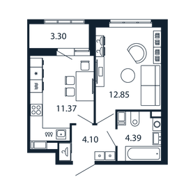 28,2 м², 1-комнатная квартира 7 950 000 ₽ - изображение 31