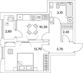 41 м², 1-комнатная квартира 7 500 000 ₽ - изображение 77