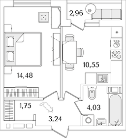 35,5 м², 1-комнатная квартира 9 530 460 ₽ - изображение 58