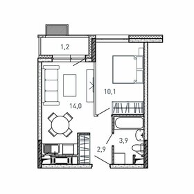 32,1 м², 1-комнатная квартира 6 082 950 ₽ - изображение 13