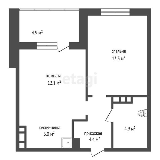 39,7 м², 2-комнатная квартира 6 100 000 ₽ - изображение 20