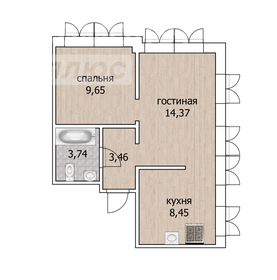 Квартира 39,6 м², 2-комнатная - изображение 1