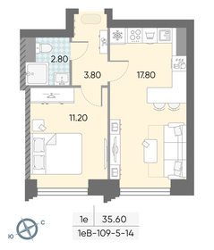 35 м², 1-комнатная квартира 10 500 000 ₽ - изображение 102