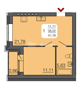 Квартира 41,2 м², 2-комнатная - изображение 1