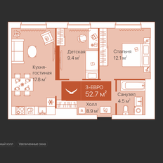 Квартира 52,7 м², 2-комнатная - изображение 2