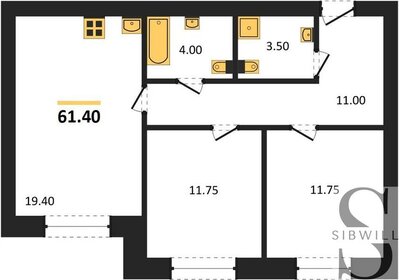 61,6 м², 2-комнатная квартира 5 000 000 ₽ - изображение 44