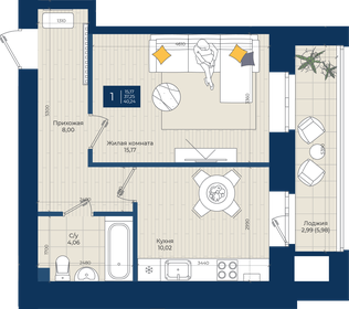 58,3 м², 3-комнатная квартира 2 200 000 ₽ - изображение 18