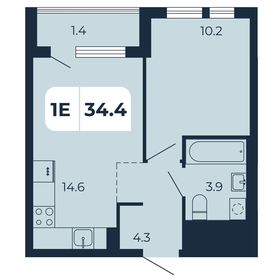 34,4 м², 1-комнатная квартира 4 317 200 ₽ - изображение 38