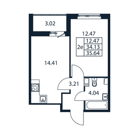 34 м², 1-комнатная квартира 5 770 800 ₽ - изображение 81