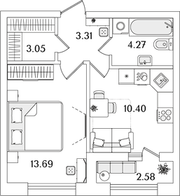 36,2 м², 1-комнатная квартира 9 800 000 ₽ - изображение 85