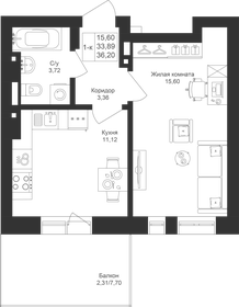 36,2 м², 1-комнатная квартира 6 874 200 ₽ - изображение 91