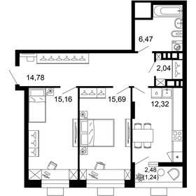 65 м², 3-комнатная квартира 11 000 000 ₽ - изображение 97