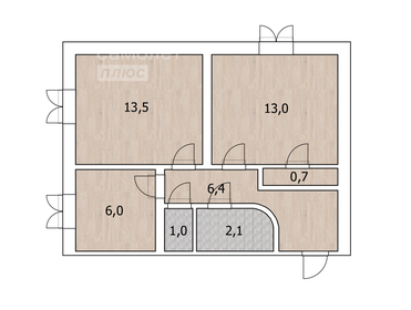 Квартира 42,7 м², 2-комнатная - изображение 5