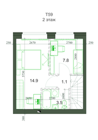 Квартира 56,6 м², 3-комнатная - изображение 2