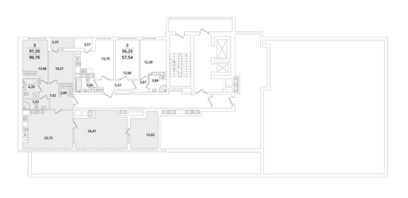 Квартира 96,8 м², 3-комнатная - изображение 2