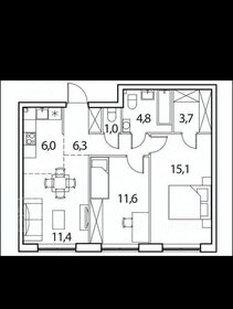 51 м², 3-комнатная квартира 8 400 000 ₽ - изображение 55