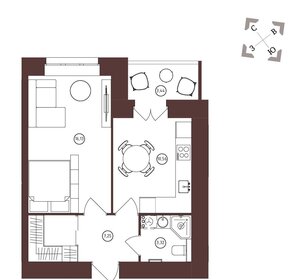 Квартира 40,7 м², 1-комнатная - изображение 1