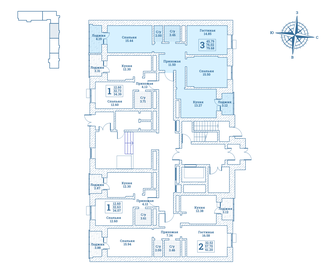 102,6 м², 3-комнатная квартира 8 250 000 ₽ - изображение 47