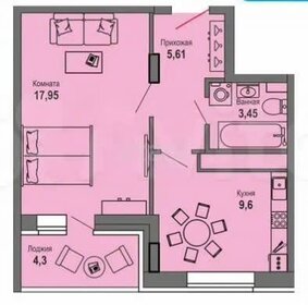 Квартира 41,2 м², 1-комнатная - изображение 1