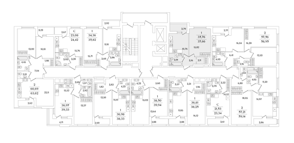 35,8 м², 1-комнатная квартира 8 345 507 ₽ - изображение 79