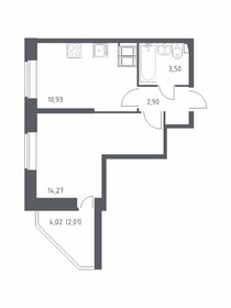 Квартира 33,6 м², 1-комнатная - изображение 1