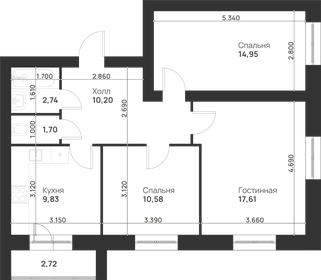 74,1 м², 3-комнатная квартира 6 300 000 ₽ - изображение 22