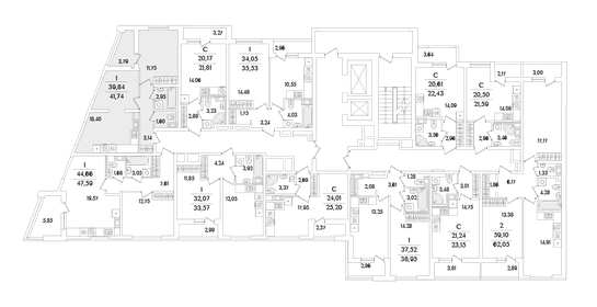 39,9 м², 1-комнатная квартира 11 657 523 ₽ - изображение 23