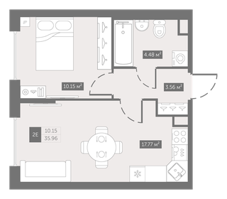 35,7 м², 1-комнатная квартира 4 986 576 ₽ - изображение 35