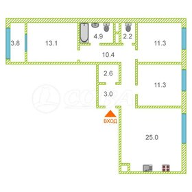 Квартира 87 м², 3-комнатная - изображение 1