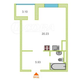 Квартира 32 м², 1-комнатная - изображение 1