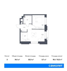 Квартира 34,1 м², 1-комнатные - изображение 1