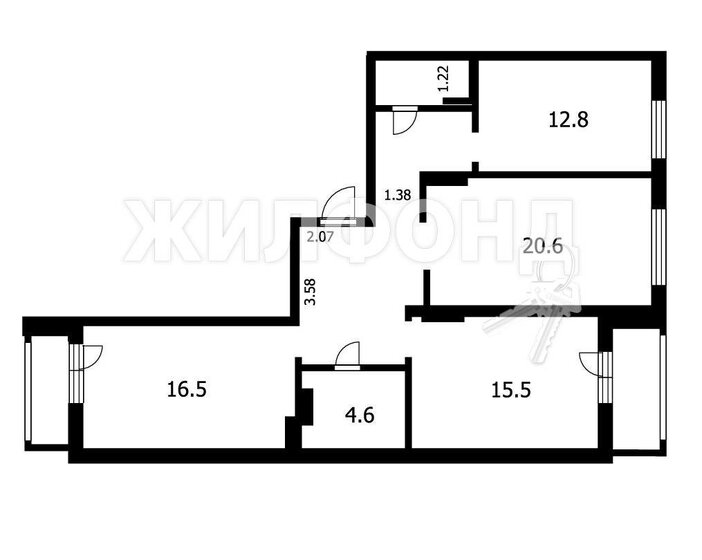 89,3 м², 3-комнатная квартира 8 650 000 ₽ - изображение 1