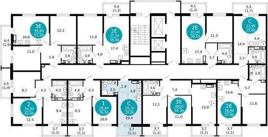 21,4 м², квартира-студия 15 000 000 ₽ - изображение 63