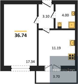 35,9 м², 1-комнатная квартира 3 230 100 ₽ - изображение 20