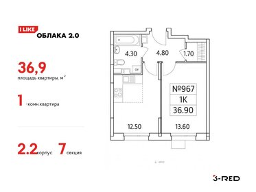 36 м², 1-комнатная квартира 7 500 000 ₽ - изображение 60