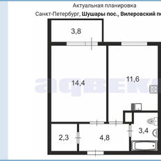 Квартира 36 м², 1-комнатная - изображение 3