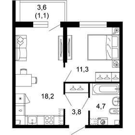 Квартира 39,1 м², 1-комнатная - изображение 1