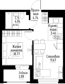 35 м², 1-комнатная квартира 6 000 000 ₽ - изображение 26