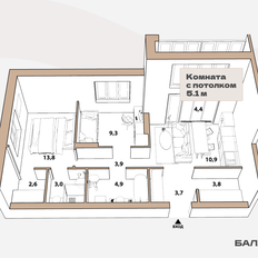 Квартира 25,1 м², 1-комнатная - изображение 4