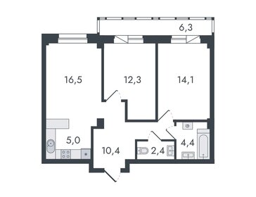 75,7 м², 3-комнатная квартира 7 948 500 ₽ - изображение 41