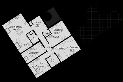 Квартира 153 м², 4-комнатная - изображение 1