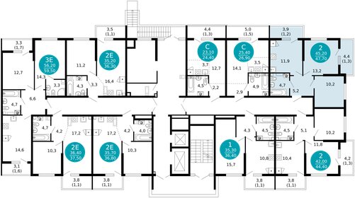 50,3 м², 2-комнатная квартира 19 244 780 ₽ - изображение 27