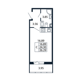 21,2 м², квартира-студия 6 800 000 ₽ - изображение 120