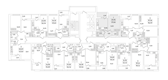 39,2 м², 1-комнатная квартира 7 600 000 ₽ - изображение 112